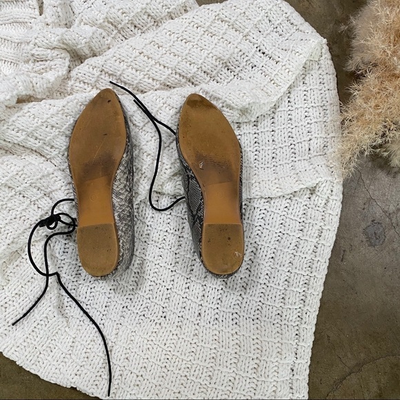 Faux Snake Skin Ballerina Flats - Picture 4 of 4